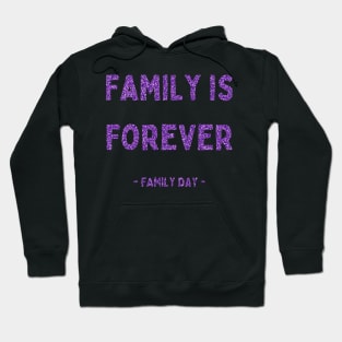 Family Day, Family is Forever, Pink Glitter Hoodie